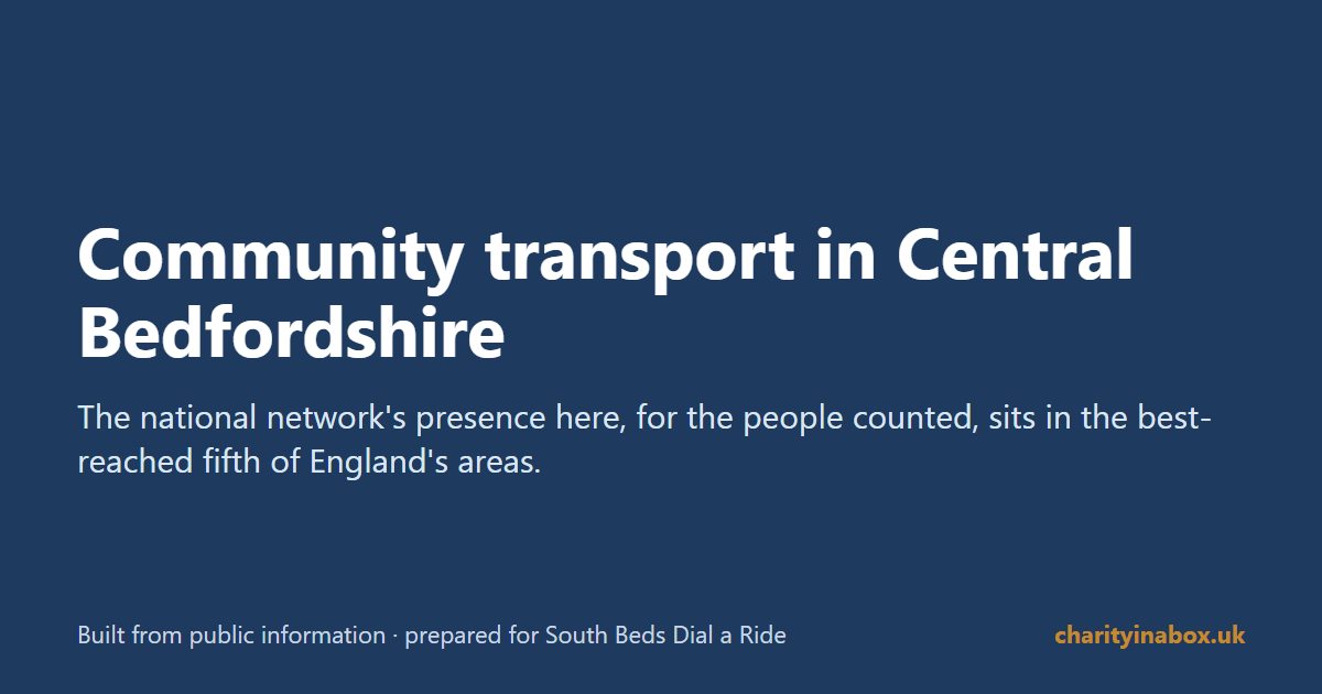Community transport in Central Bedfordshire
