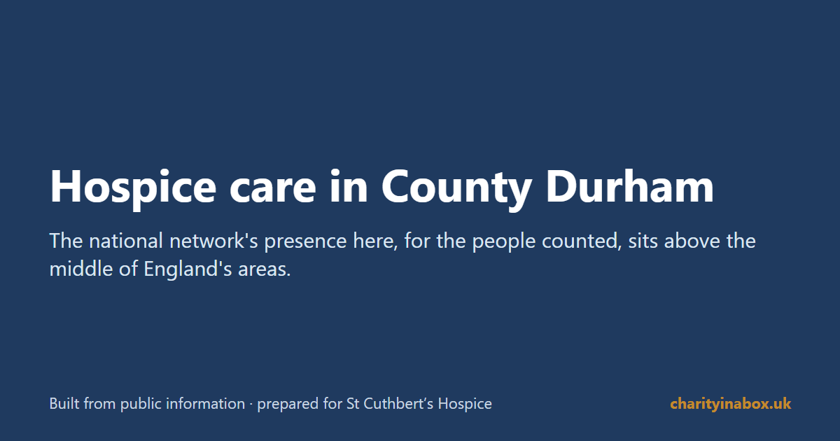 Hospice care in County Durham