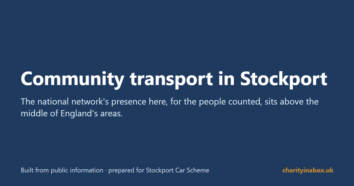 Community transport in Stockport