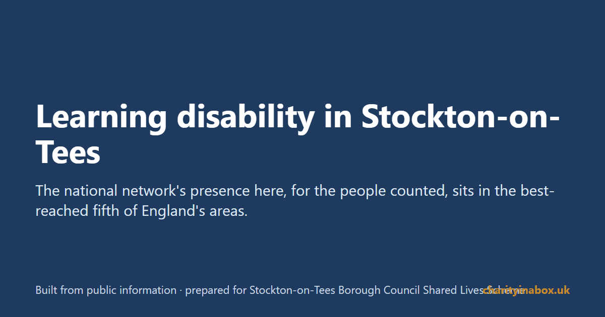 Learning disability in Stockton-on-Tees