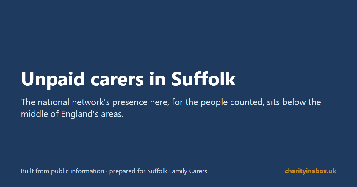 Unpaid carers in Suffolk