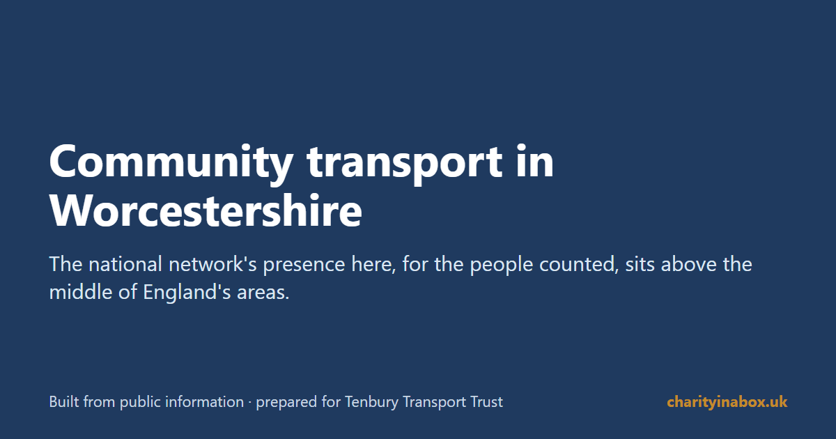 Community transport in Worcestershire