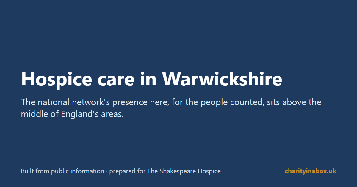 Hospice care in Warwickshire