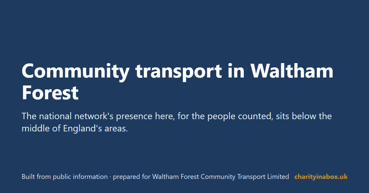 Community transport in Waltham Forest