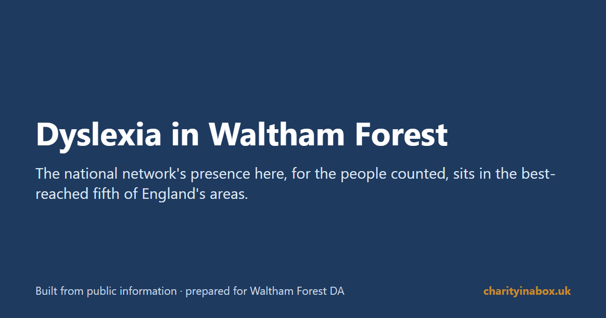 Dyslexia in Waltham Forest