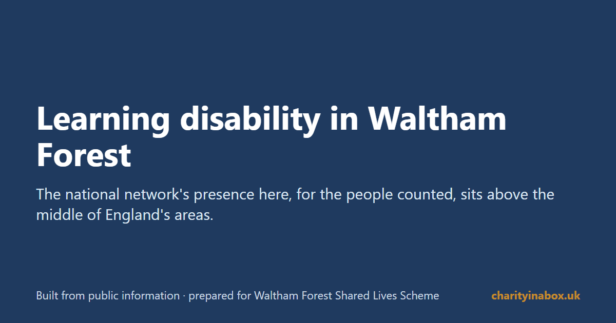 Learning disability in Waltham Forest