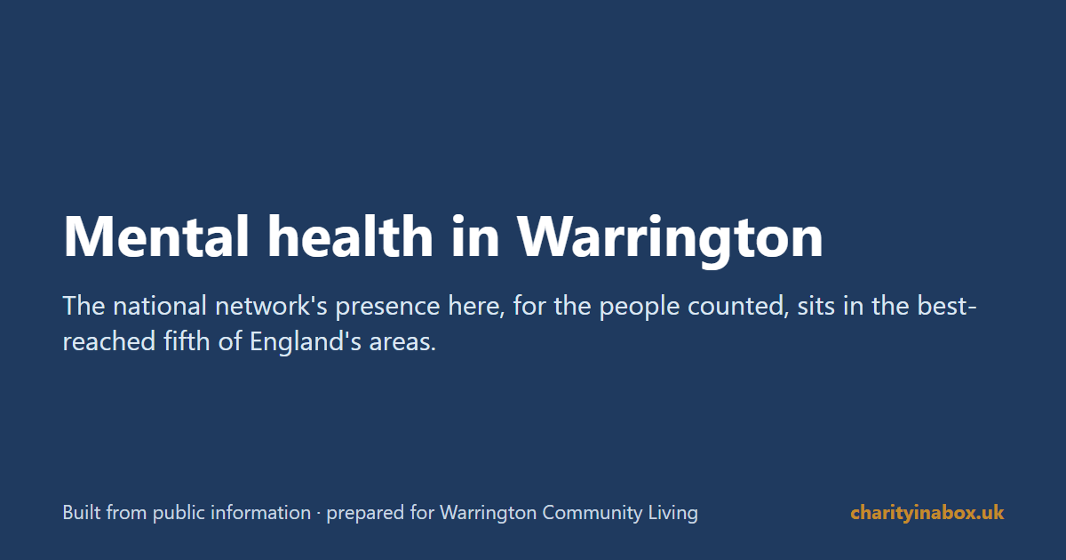 Mental health in Warrington