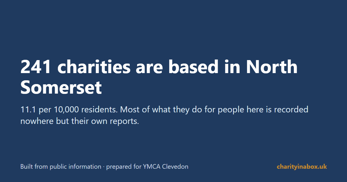 241 charities are based in North Somerset
